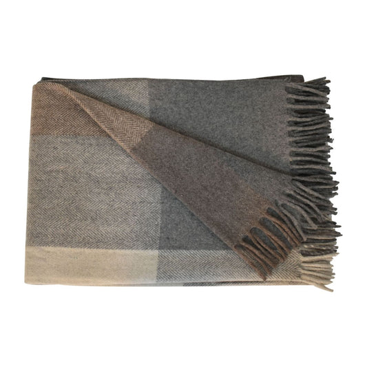 Selin Grey Woolen Throw
