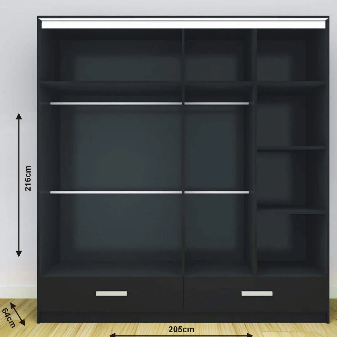 Florence High Gloss Wardrobe